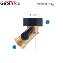 LB GutenTop 3/4 Duty Latão Gooseneck Conector de latão Cortar válvulas